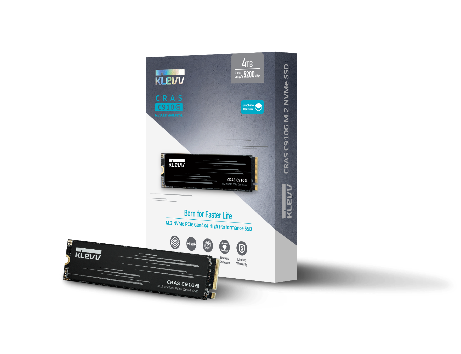 Klevv C910G 1TB M.2 2280 PCIe Gen4 NVMe SSD - CCL Computers
